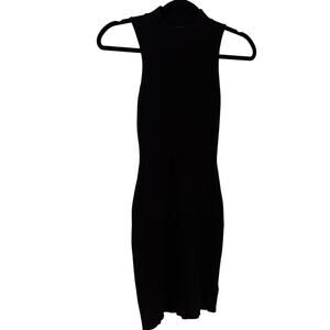 House of Harlow 1960 Black Sleeveless Mock Neck Midi Dress Size XS